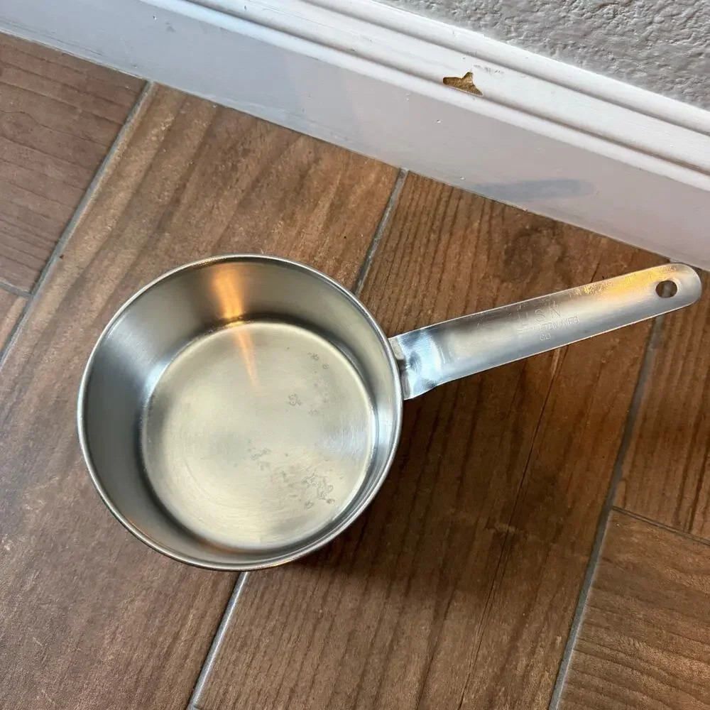 Vintage U.S.N Carrollton MFG United States Navy Sauce Pan Ship Galley Stainless